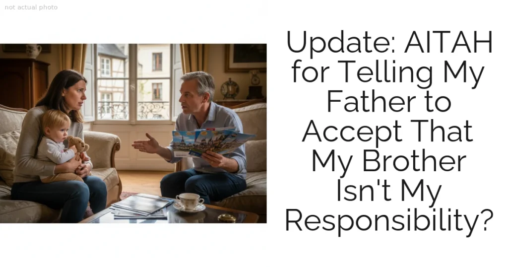 Update: AITAH for Telling My Father to Accept That My Brother Isn't My Responsibility?