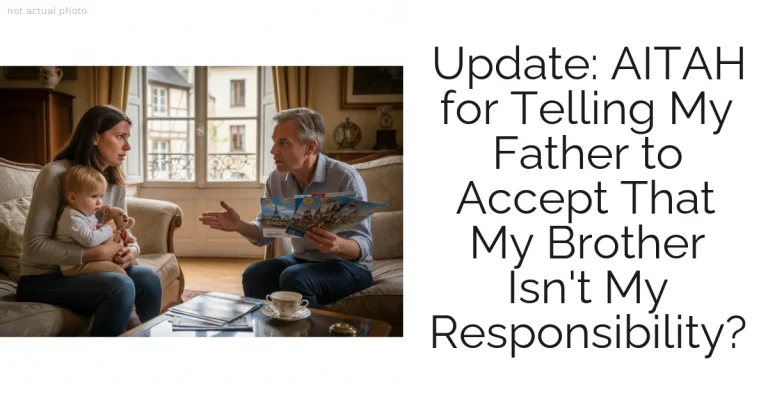 Update: AITAH for Telling My Father to Accept That My Brother Isn't My Responsibility?