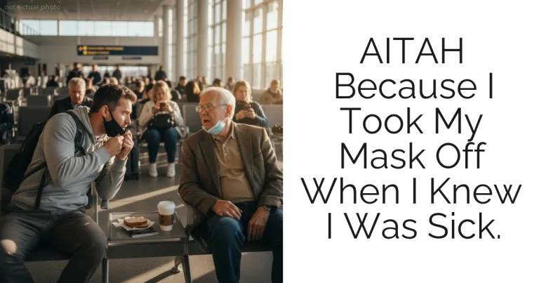 AITAH Because I Took My Mask Off When I Knew I Was Sick.