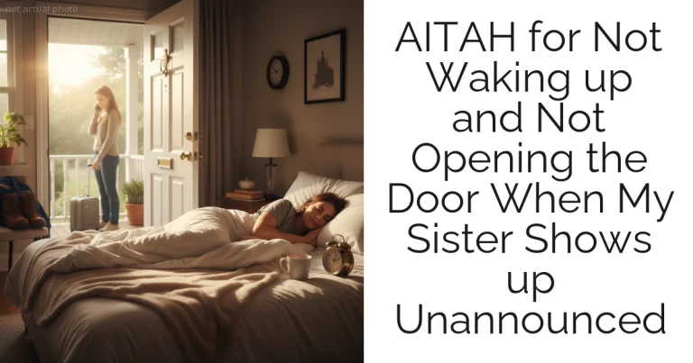 AITAH for Not Waking up and Not Opening the Door When My Sister Shows up Unannounced