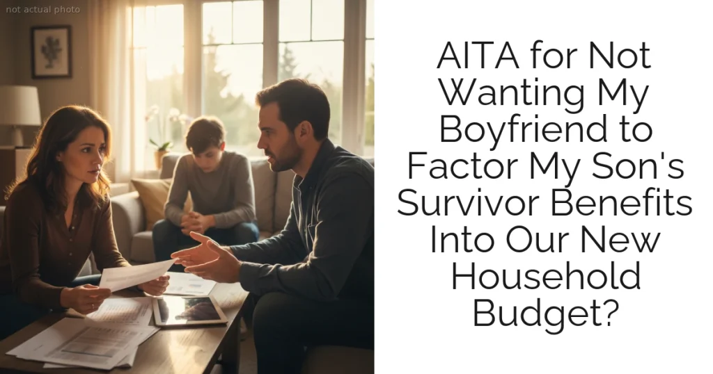 AITA for Not Wanting My Boyfriend to Factor My Son's Survivor Benefits Into Our New Household Budget?