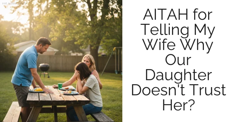 AITAH for Telling My Wife Why Our Daughter Doesn't Trust Her?