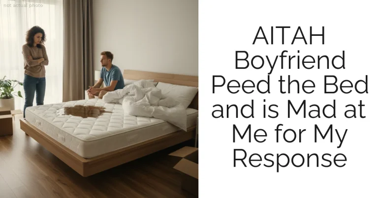AITAH Boyfriend Peed the Bed and is Mad at Me for My Response