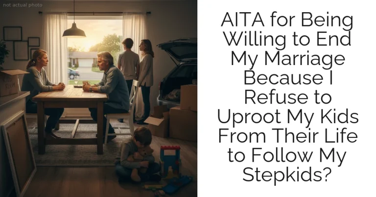 AITA for Being Willing to End My Marriage Because I Refuse to Uproot My Kids From Their Life to Follow My Stepkids?