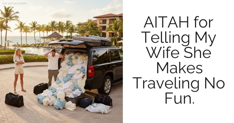 AITAH for Telling My Wife She Makes Traveling No Fun.