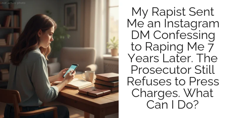 My Rapist Sent Me an Instagram DM Confessing to Raping Me 7 Years Later. The Prosecutor Still Refuses to Press Charges. What Can I Do?
