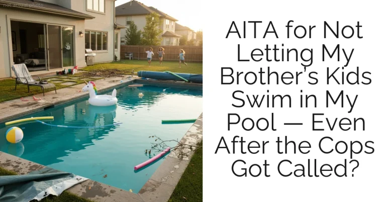 AITA for Not Letting My Brother’s Kids Swim in My Pool — Even After the Cops Got Called?