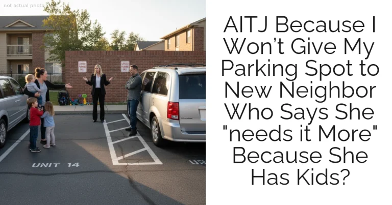 AITJ Because I Won’t Give My Parking Spot to New Neighbor Who Says She "needs it More" Because She Has Kids?