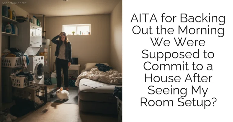 AITA for Backing Out the Morning We Were Supposed to Commit to a House After Seeing My Room Setup?