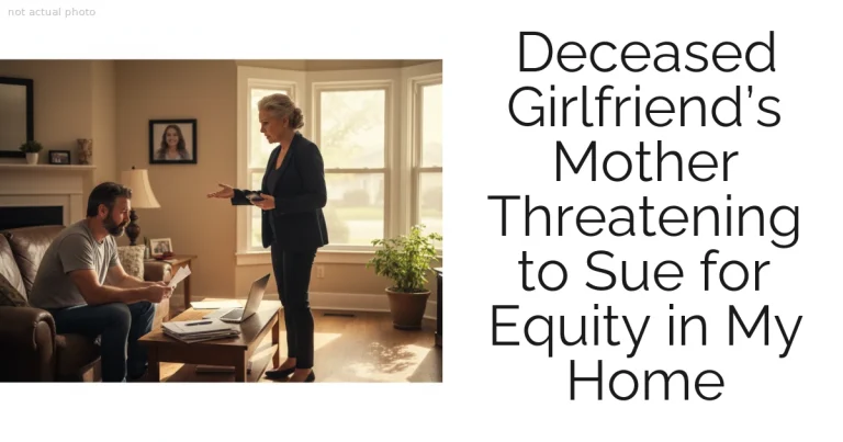 Deceased Girlfriend’s Mother Threatening to Sue for Equity in My Home