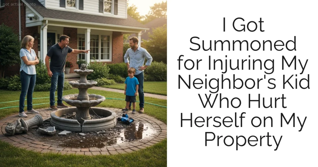 I Got Summoned for Injuring My Neighbor's Kid Who Hurt Herself on My Property