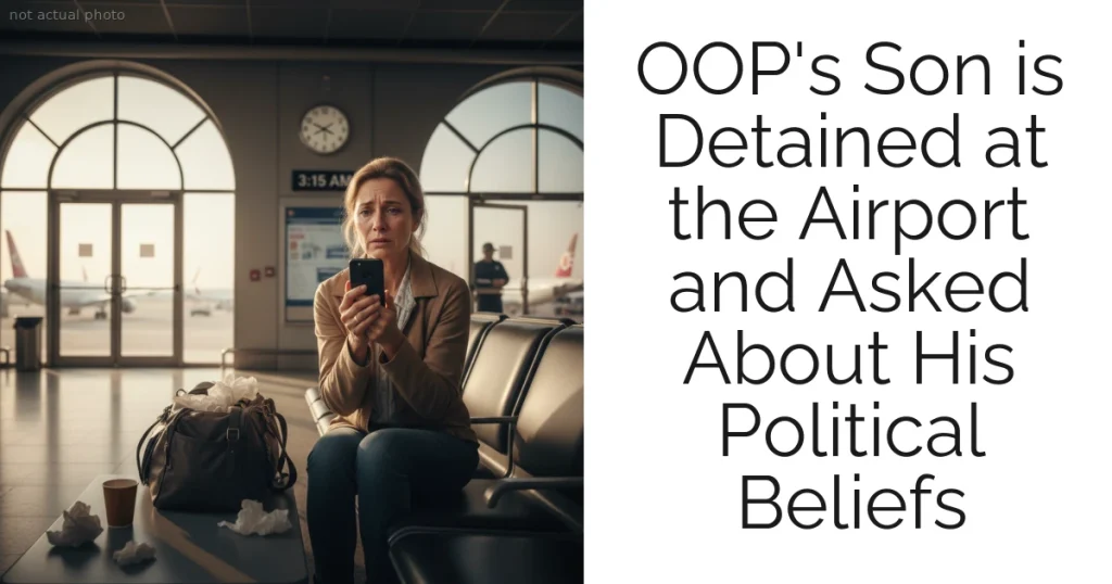 OOP's Son is Detained at the Airport and Asked About His Political Beliefs