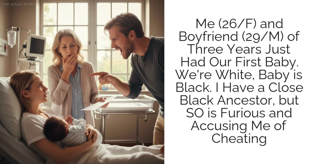 Me (26/F) and Boyfriend (29/M) of Three Years Just Had Our First Baby. We're White, Baby is Black. I Have a Close Black Ancestor, but SO is Furious and Accusing Me of Cheating