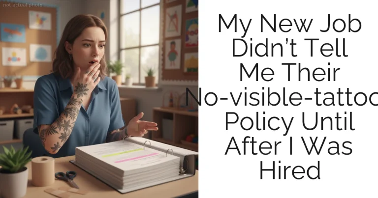 My New Job Didn’t Tell Me Their No-visible-tattoos Policy Until After I Was Hired