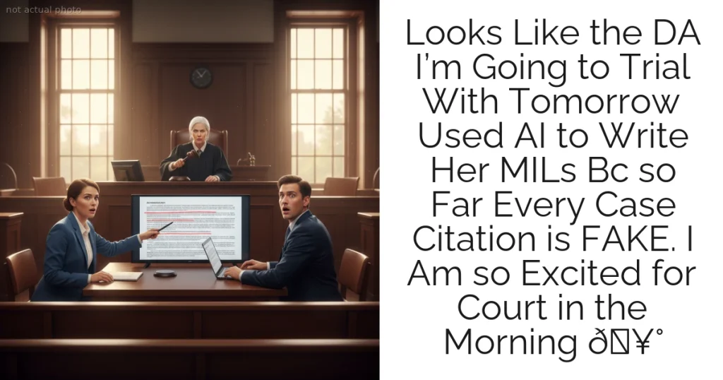 Looks Like the DA I’m Going to Trial With Tomorrow Used AI to Write Her MILs Bc so Far Every Case Citation is FAKE. I Am so Excited for Court in the Morning 🥰