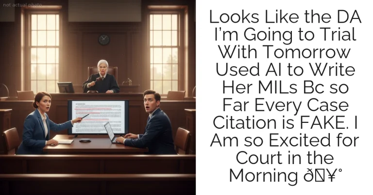 Looks Like the DA I’m Going to Trial With Tomorrow Used AI to Write Her MILs Bc so Far Every Case Citation is FAKE. I Am so Excited for Court in the Morning 🥰