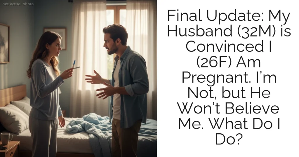 Final Update: My Husband (32M) is Convinced I (26F) Am Pregnant. I’m Not, but He Won’t Believe Me. What Do I Do?