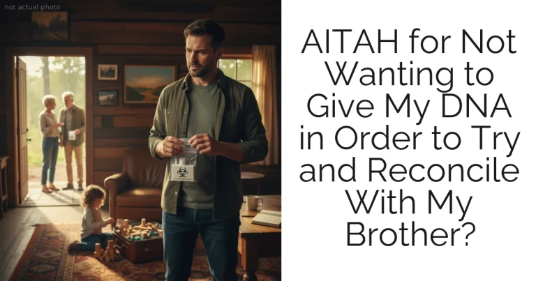AITAH for Not Wanting to Give My DNA in Order to Try and Reconcile With My Brother?