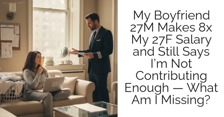 My Boyfriend 27M Makes 8x My 27F Salary and Still Says I’m Not Contributing Enough — What Am I Missing?