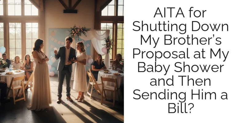 AITA for Shutting Down My Brother’s Proposal at My Baby Shower and Then Sending Him a Bill?