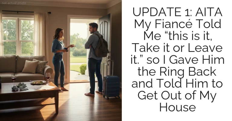 UPDATE 1: AITA My Fiancé Told Me “this is it, Take it or Leave it.” so I Gave Him the Ring Back and Told Him to Get Out of My House