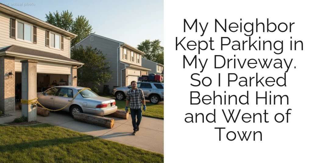 My Neighbor Kept Parking in My Driveway. So I Parked Behind Him and Went of Town