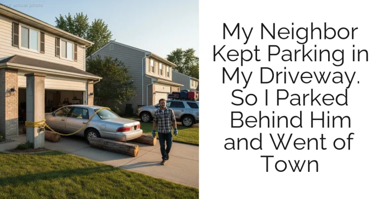 My Neighbor Kept Parking in My Driveway. So I Parked Behind Him and Went of Town