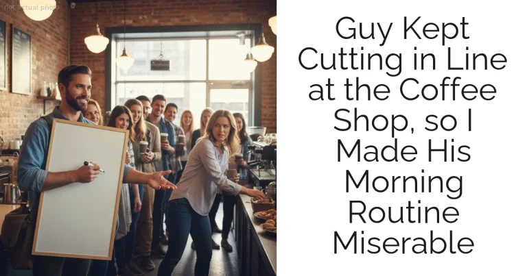 Guy Kept Cutting in Line at the Coffee Shop, so I Made His Morning Routine Miserable