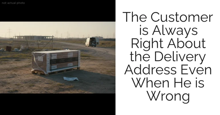 The Customer is Always Right About the Delivery Address Even When He is Wrong