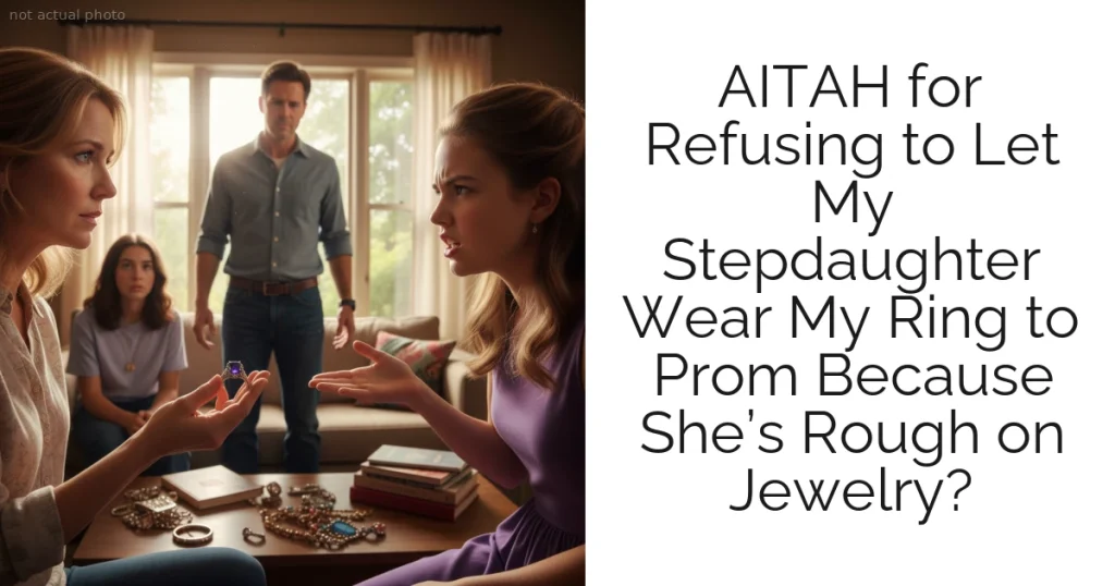 AITAH for Refusing to Let My Stepdaughter Wear My Ring to Prom Because She’s Rough on Jewelry?