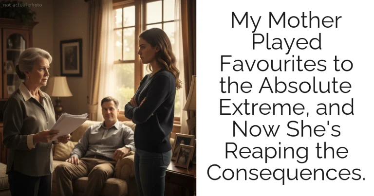 My Mother Played Favourites to the Absolute Extreme, and Now She's Reaping the Consequences.