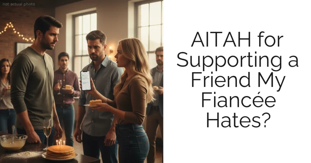 AITAH for Supporting a Friend My Fiancée Hates?
