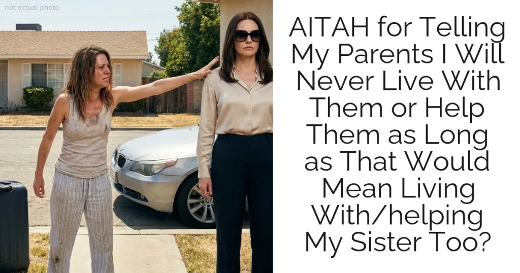 AITAH for Telling My Parents I Will Never Live With Them or Help Them as Long as That Would Mean Living With/helping My Sister Too?