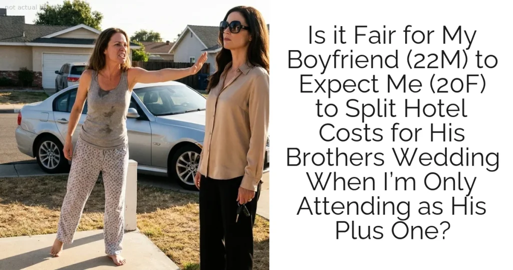 Is it Fair for My Boyfriend (22M) to Expect Me (20F) to Split Hotel Costs for His Brothers Wedding When I’m Only Attending as His Plus One?