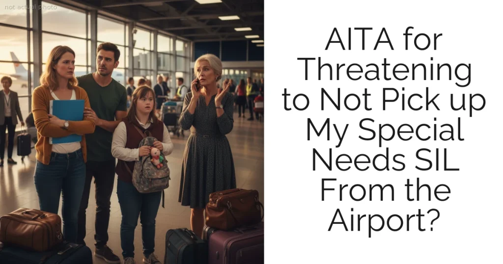AITA for Threatening to Not Pick up My Special Needs SIL From the Airport?