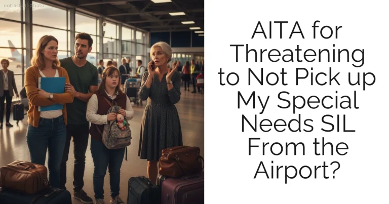 AITA for Threatening to Not Pick up My Special Needs SIL From the Airport?