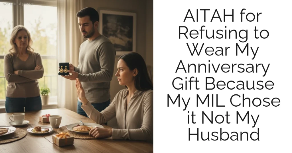 AITAH for Refusing to Wear My Anniversary Gift Because My MIL Chose it Not My Husband