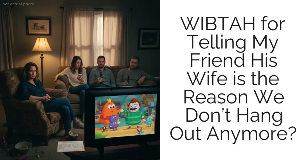 WIBTAH for Telling My Friend His Wife is the Reason We Don’t Hang Out Anymore?