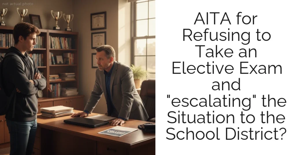 AITA for Refusing to Take an Elective Exam and "escalating" the Situation to the School District?