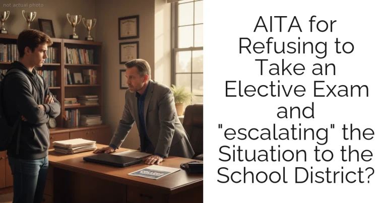 AITA for Refusing to Take an Elective Exam and "escalating" the Situation to the School District?
