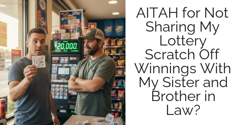 AITAH for Not Sharing My Lottery Scratch Off Winnings With My Sister and Brother in Law?