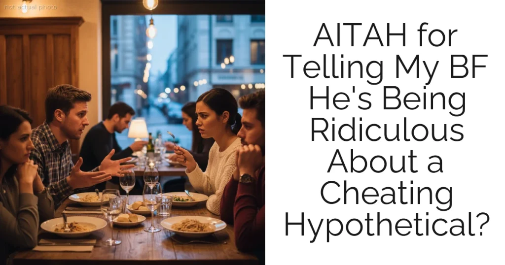 AITAH for Telling My BF He's Being Ridiculous About a Cheating Hypothetical?