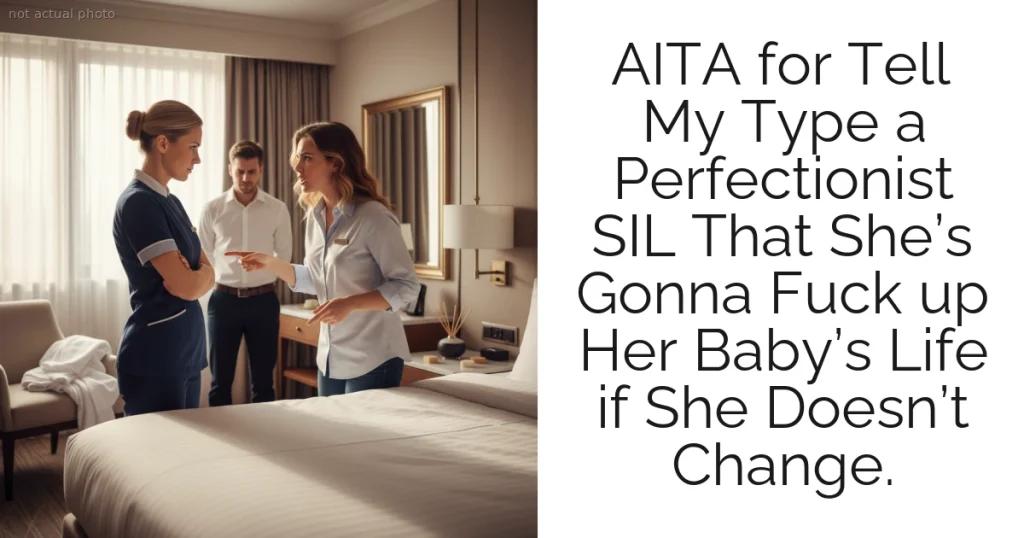 AITA for Tell My Type a Perfectionist SIL That She’s Gonna Fuck up Her Baby’s Life if She Doesn’t Change.