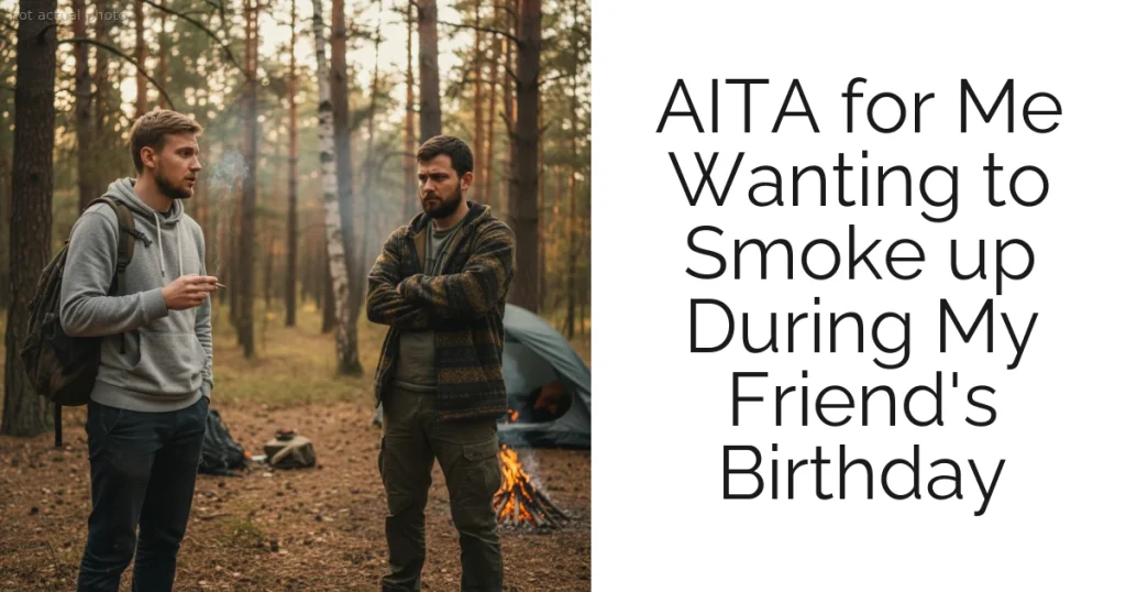 AITA for Me Wanting to Smoke up During My Friend's Birthday