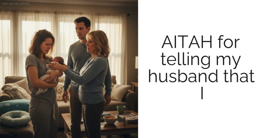 AITAH for telling my husband that I