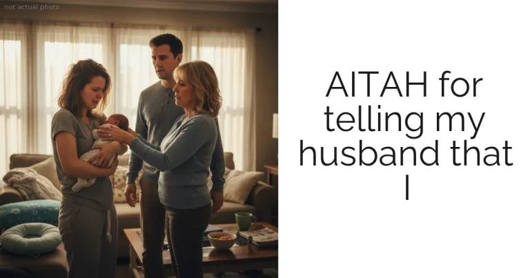 AITAH for telling my husband that I