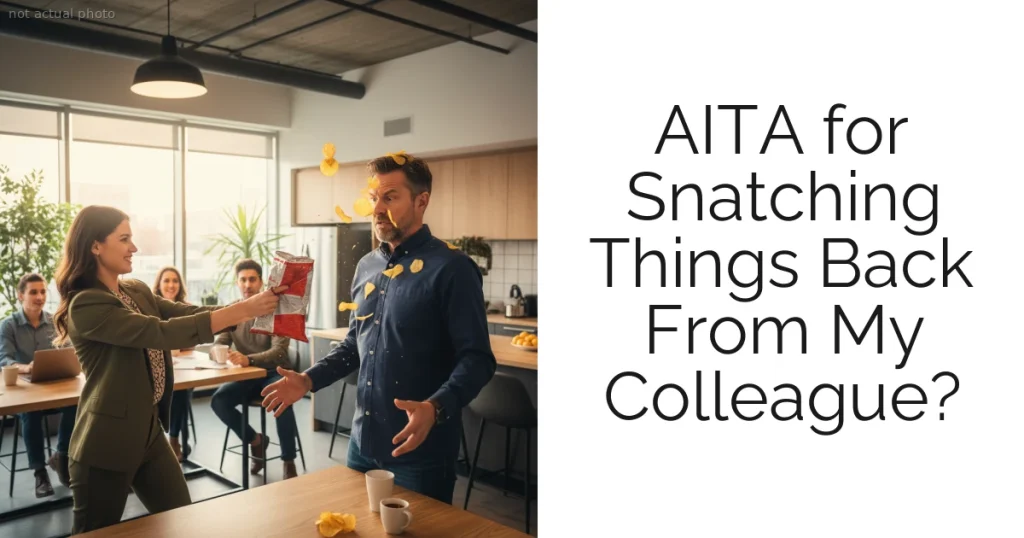 AITA for Snatching Things Back From My Colleague?