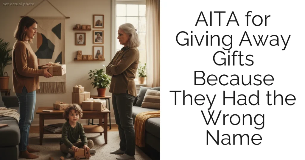 AITA for Giving Away Gifts Because They Had the Wrong Name
