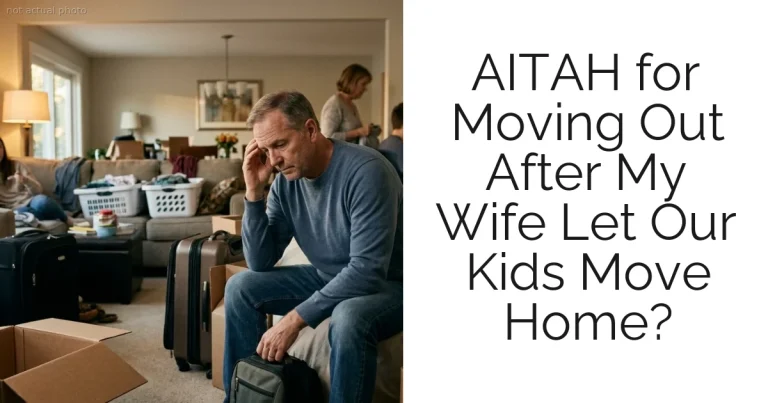 AITAH for Moving Out After My Wife Let Our Kids Move Home?