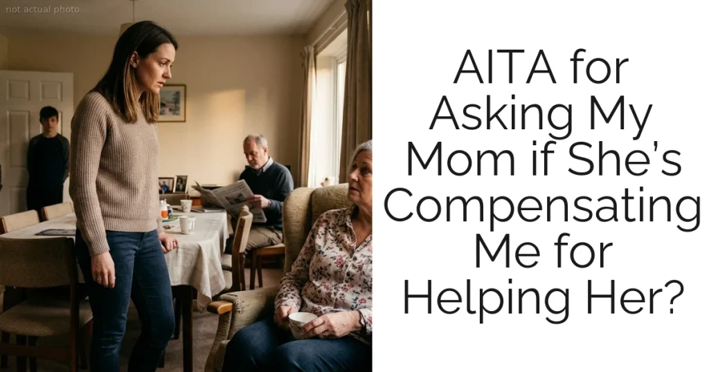 AITA for Asking My Mom if She’s Compensating Me for Helping Her?